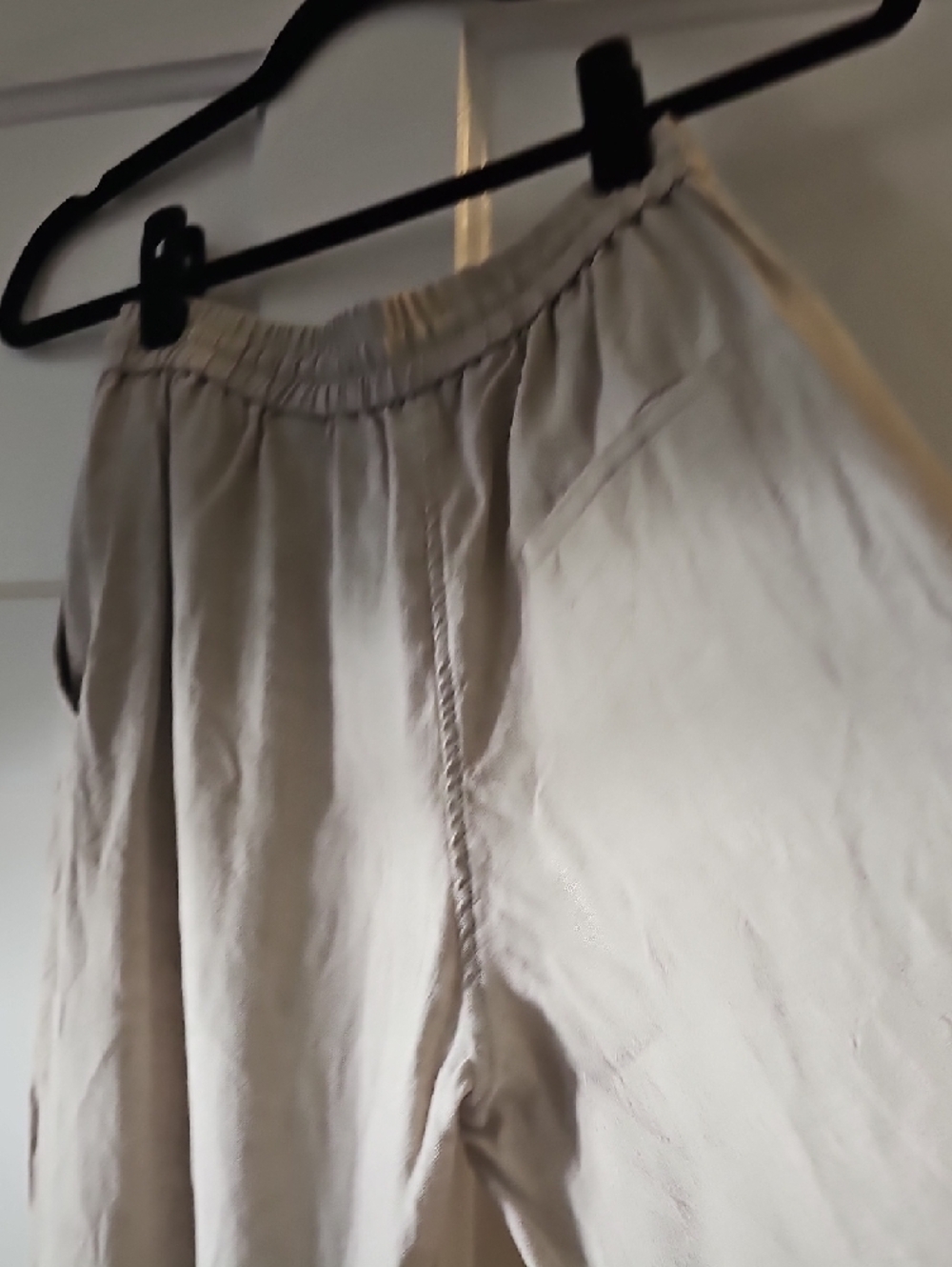 COS Beige Linen-Blend Drawstring Chinos - Picture 8 of 8